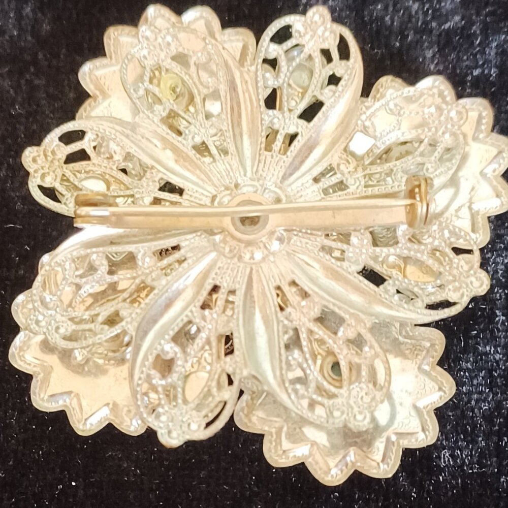 Blue Flower Brooch - Vintage - Picture 2 of 4